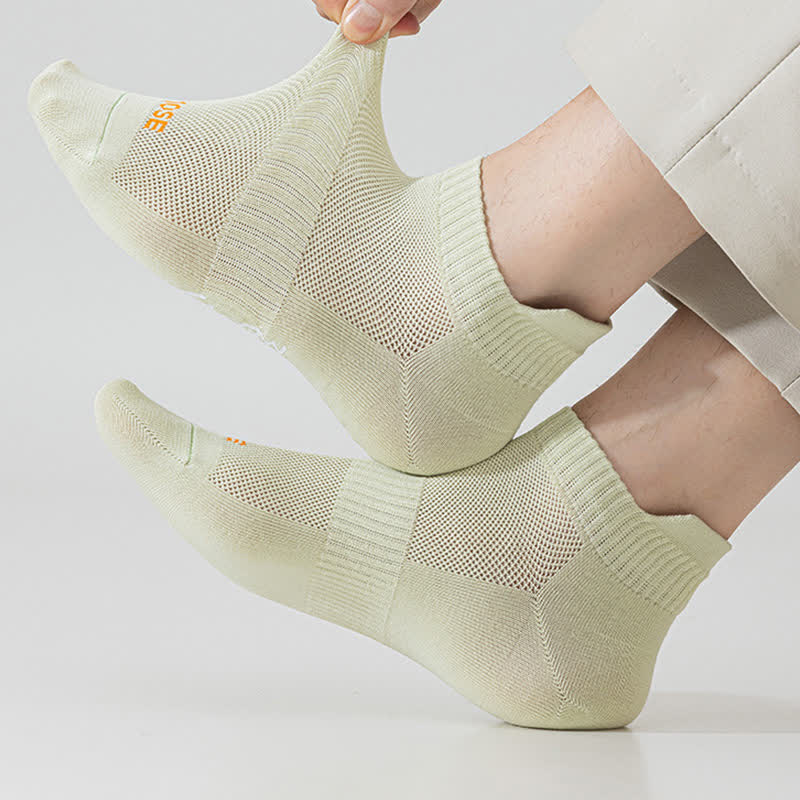 Chaussettes de sport fines en maille à imprimé lettre (5 paires)