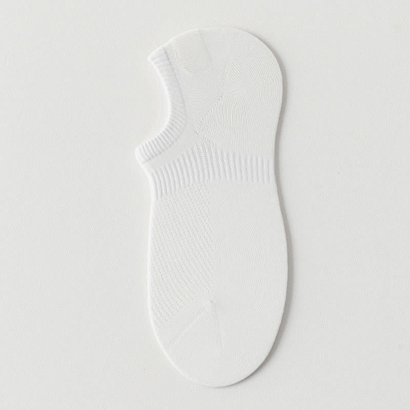 Chaussettes de sport respirantes en maille de coton fine de couleur unie (9 paires)