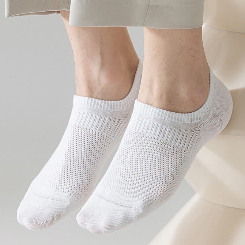 Chaussettes de sport respirantes en maille de coton fine de couleur unie (9 paires)
