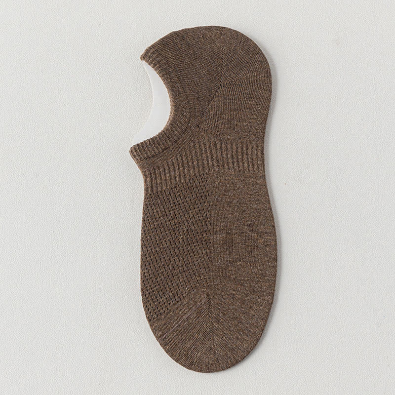 Chaussettes de sport respirantes en maille de coton fine de couleur unie (9 paires)
