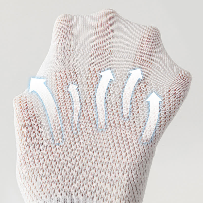 Chaussettes de sport respirantes en maille de coton fine de couleur unie (9 paires)
