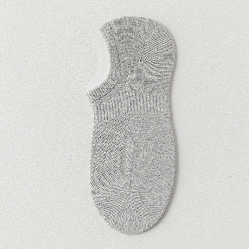 Chaussettes de sport respirantes en maille de coton fine de couleur unie (9 paires)