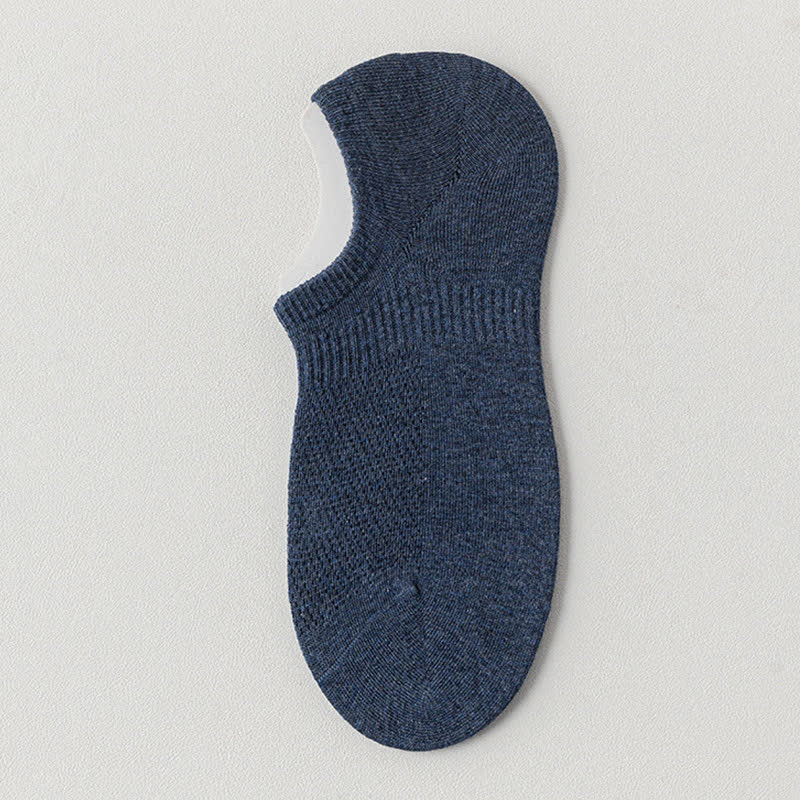 Chaussettes de sport respirantes en maille de coton fine de couleur unie (9 paires)
