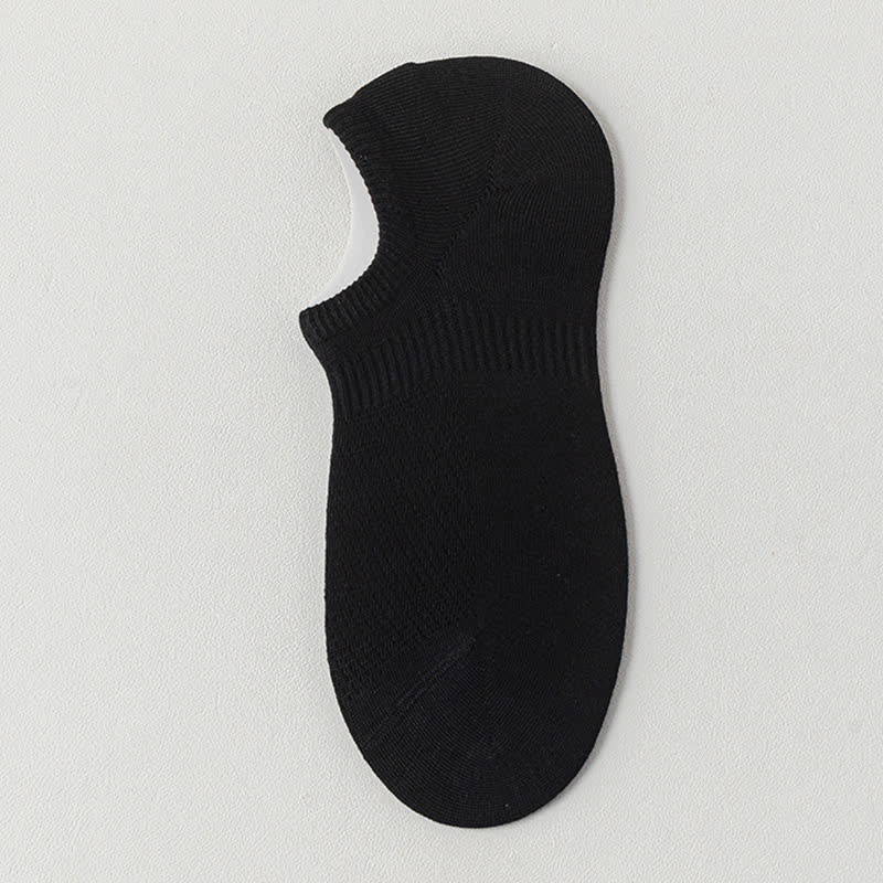 Chaussettes de sport respirantes en maille de coton fine de couleur unie (9 paires)