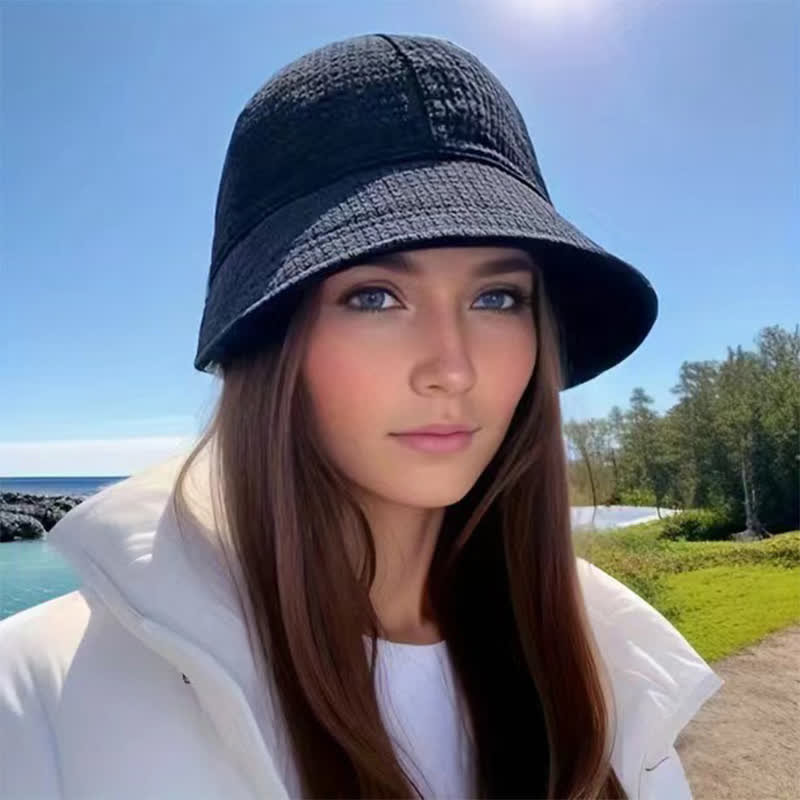 Chapeau bob à visière gaufrée