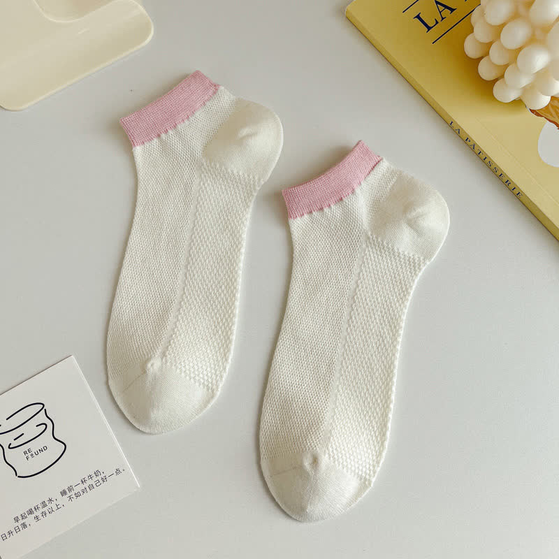 Chaussettes respirantes à bordure colorée (8 paires)