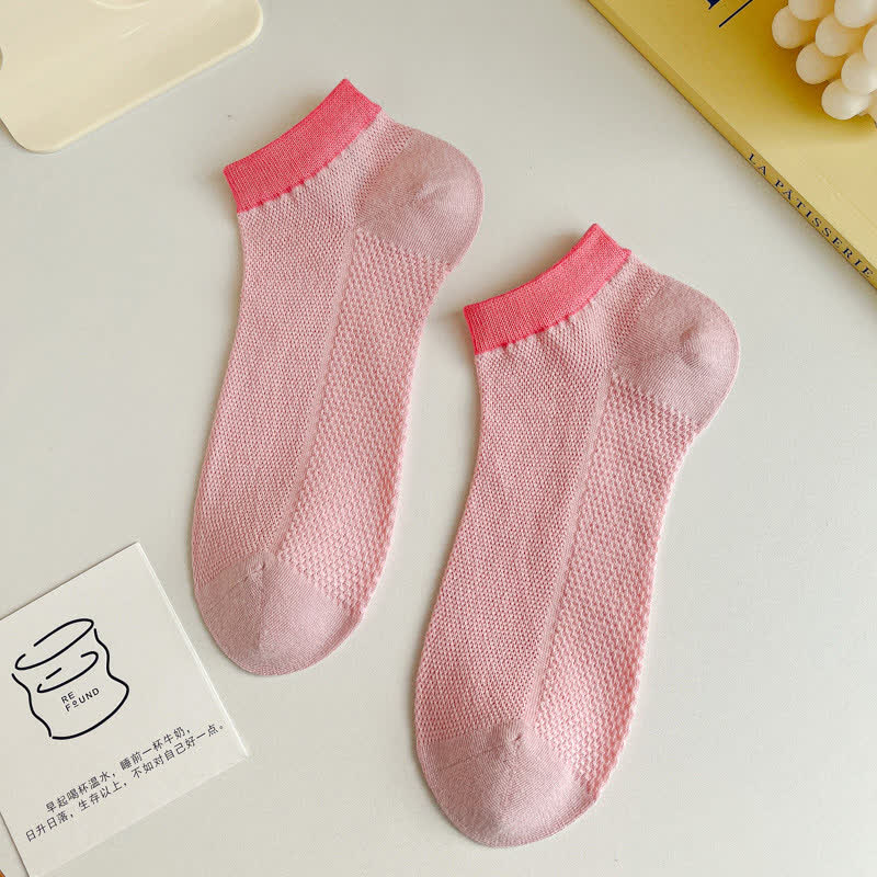 Chaussettes respirantes à bordure colorée (8 paires)