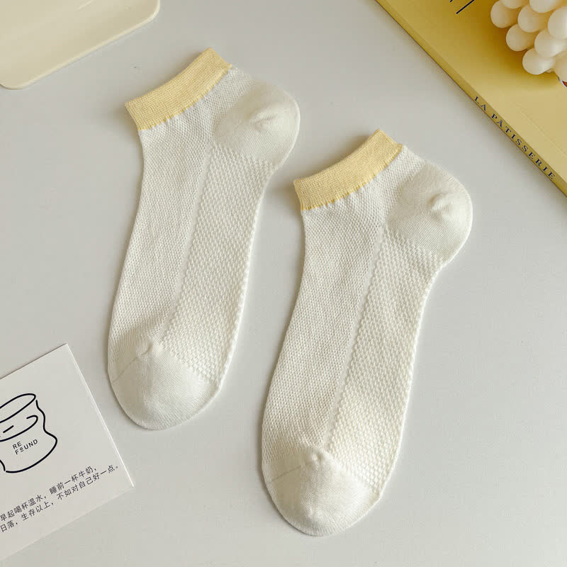 Chaussettes respirantes à bordure colorée (8 paires)