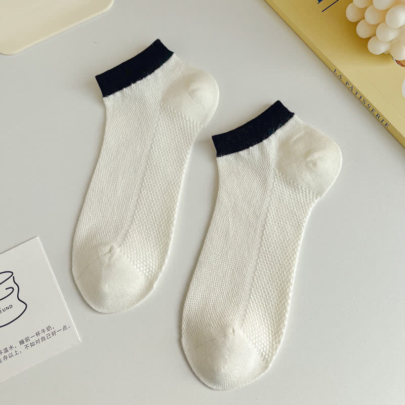 Chaussettes respirantes à bordure colorée (8 paires)