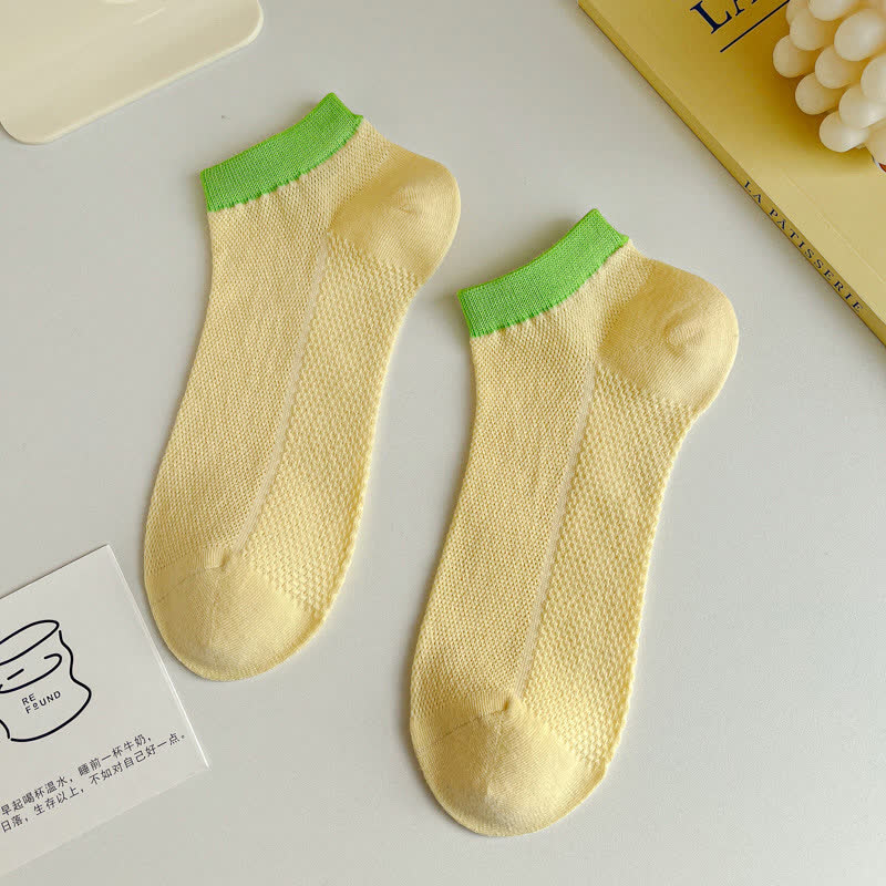 Chaussettes respirantes à bordure colorée (8 paires)