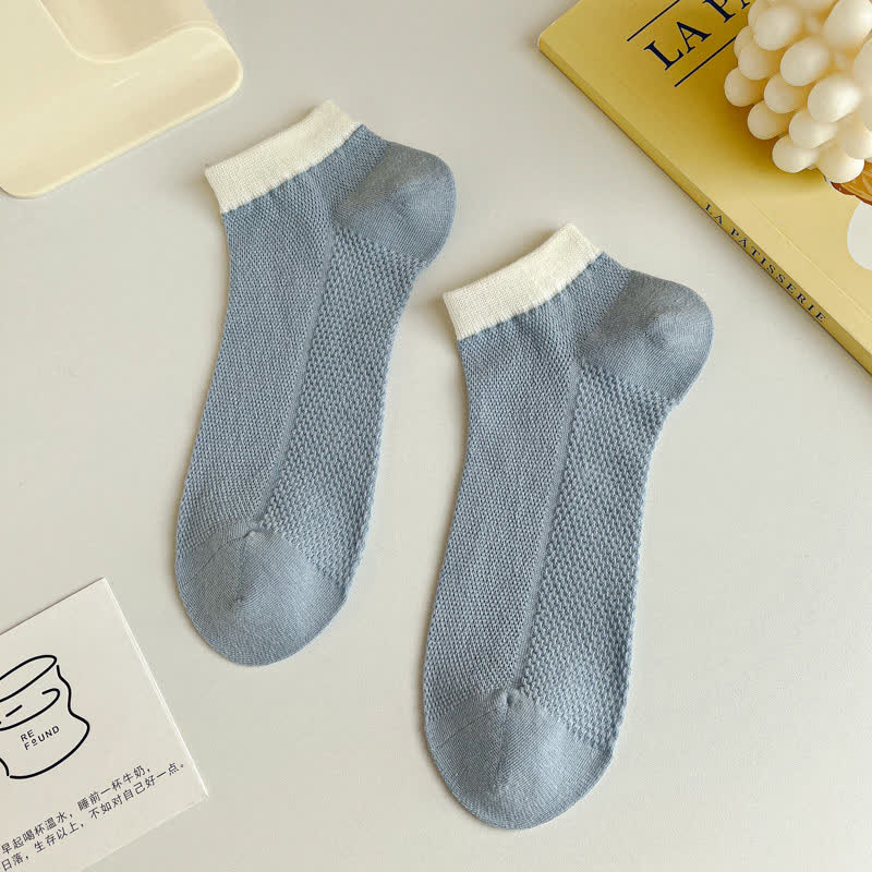 Chaussettes respirantes à bordure colorée (8 paires)