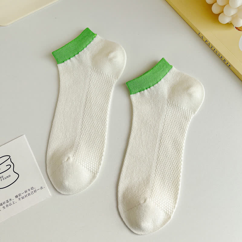 Chaussettes respirantes à bordure colorée (8 paires)