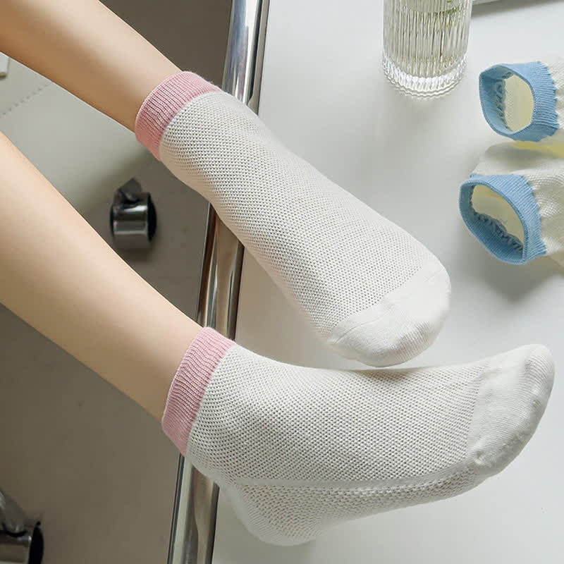 Chaussettes respirantes à bordure colorée (8 paires)