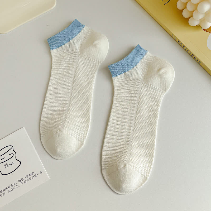 Chaussettes respirantes à bordure colorée (8 paires)
