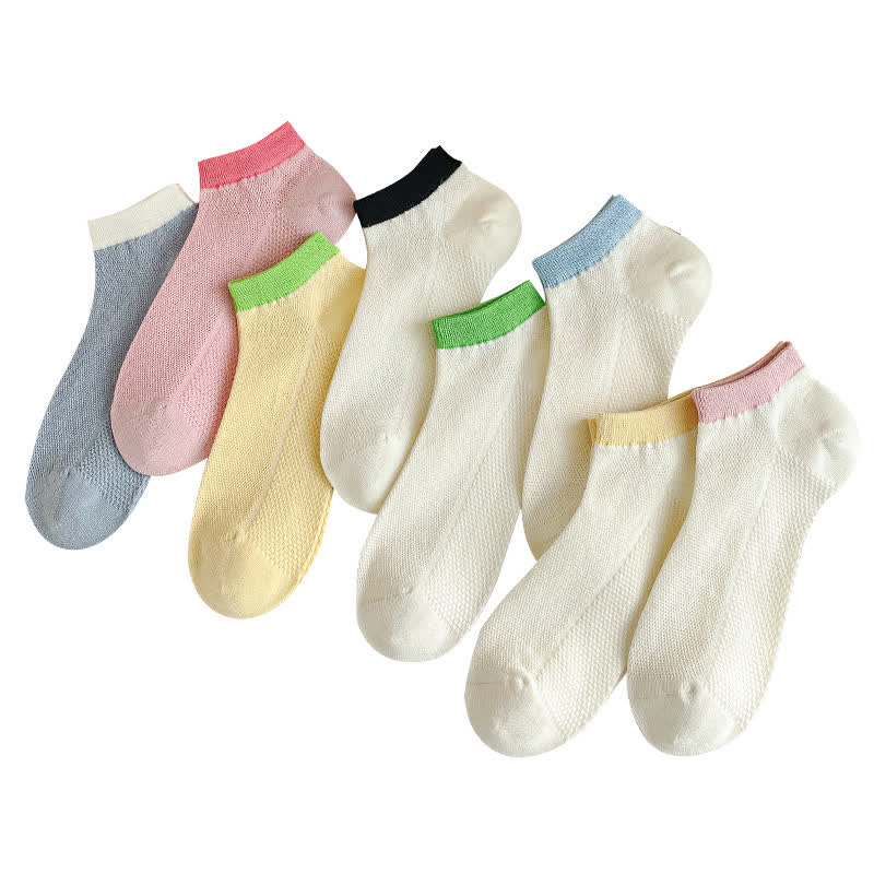 Chaussettes respirantes à bordure colorée (8 paires)