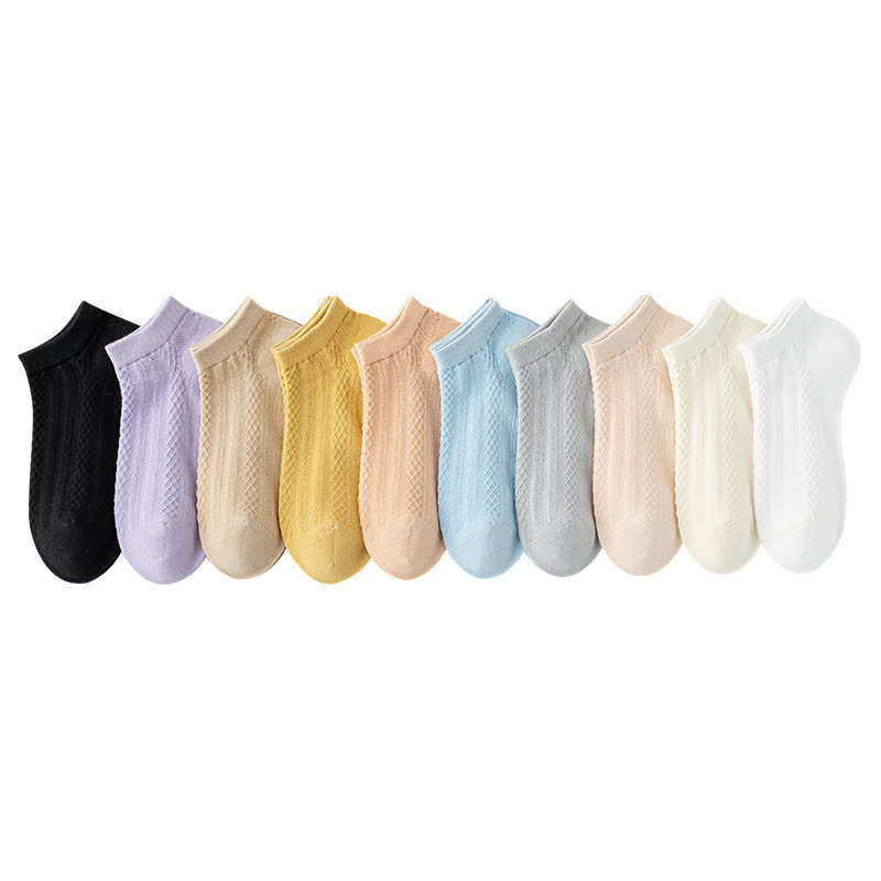 Chaussettes respirantes, légères et délicates en maille (10 paires)