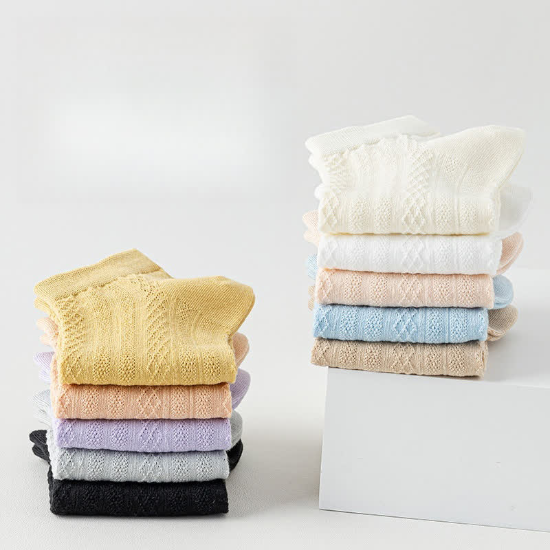 Chaussettes respirantes, légères et délicates en maille (10 paires)