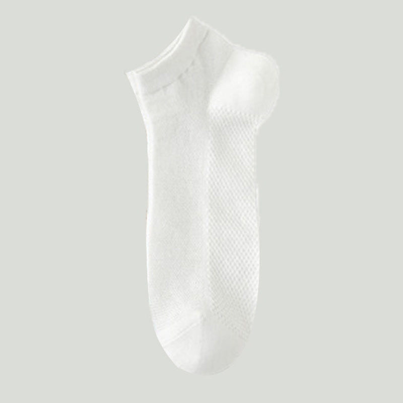 Chaussettes fines et respirantes en maille de couleur unie (8 paires)
