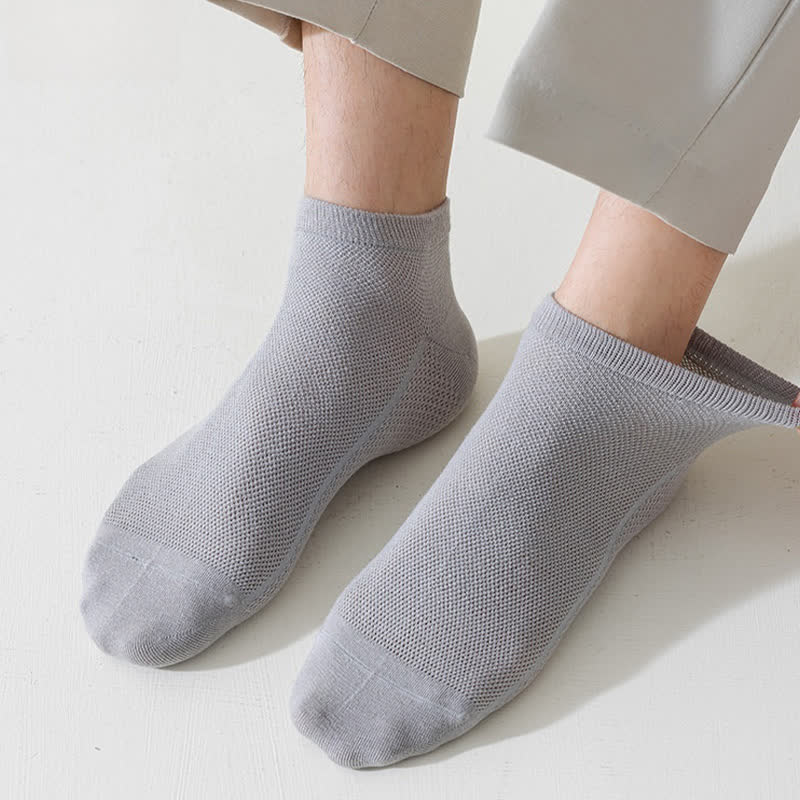 Chaussettes fines et respirantes en maille de couleur unie (8 paires)