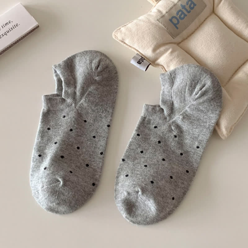 Chaussettes simples à pois de couleur unie (6 paires)
