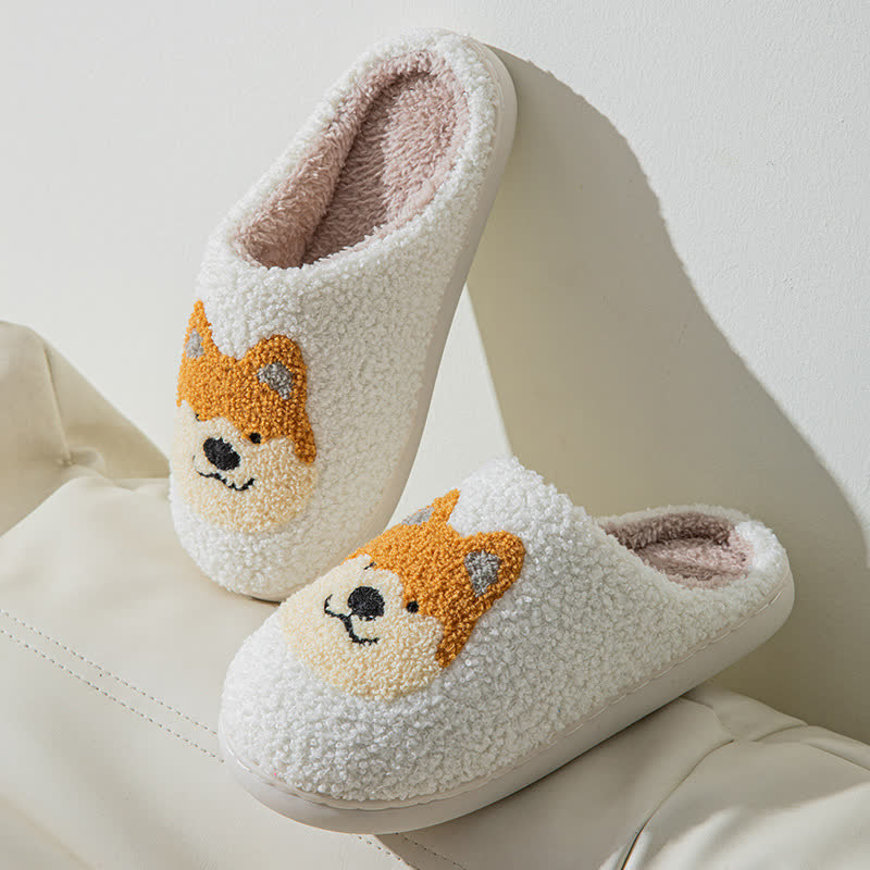 Chaussons moelleux en forme de chien de dessin animé - image 8