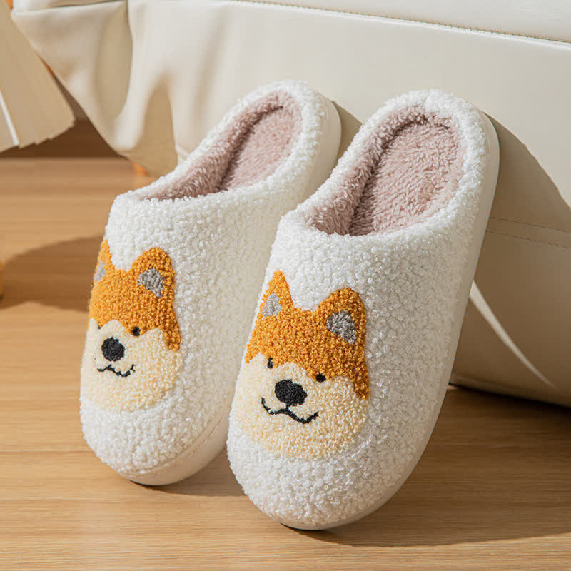 Chaussons moelleux en forme de chien de dessin animé - image 5