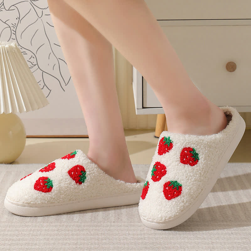 Chaussons moelleux à imprimé fruits de dessin animé - image 1