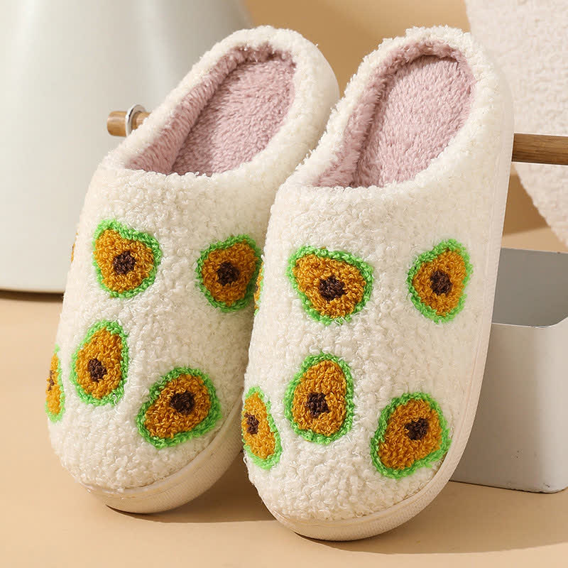 Chaussons moelleux à imprimé fruits de dessin animé - Avocat - EU43-44 (US9-10) - image 14