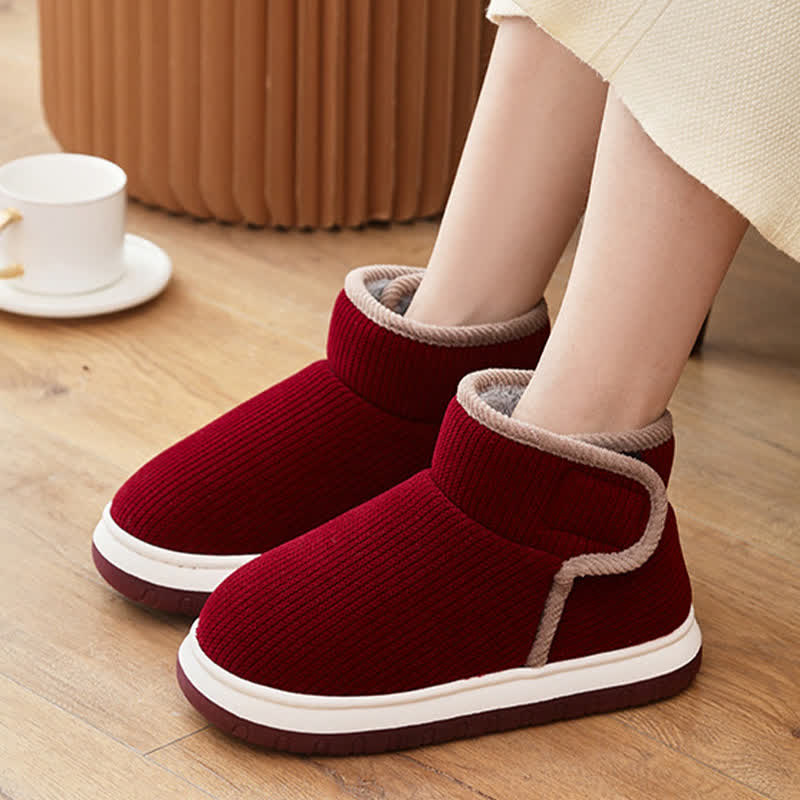 Chaussons chauds antidérapants à semelles épaisses - image 5