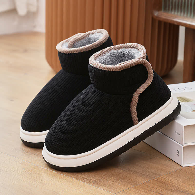 Chaussons chauds antidérapants à semelles épaisses - Noir - EU42-43 (US8.5-9) - image 15