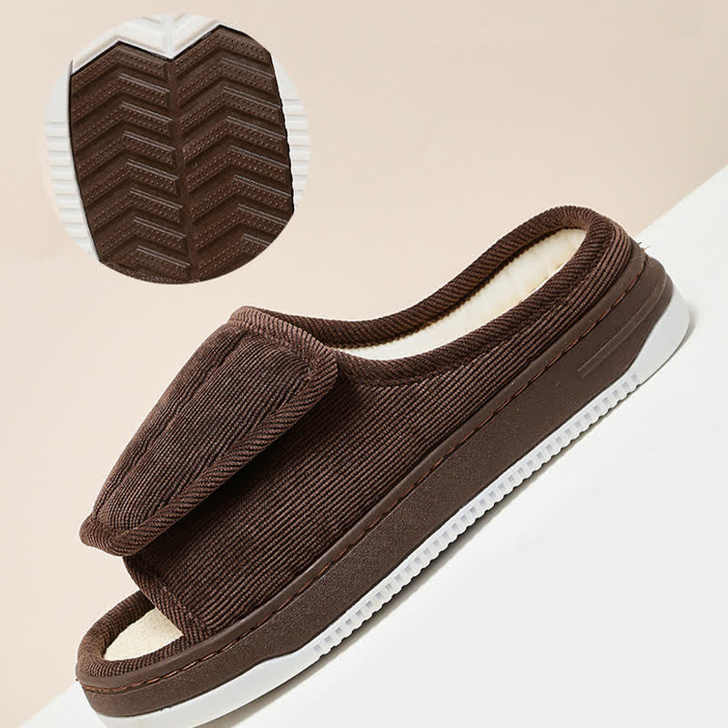 Chaussons antidérapants à velcro grande taille faciles à enfiler - image 9