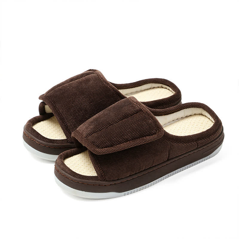 Chaussons antidérapants à velcro grande taille faciles à enfiler - image 12