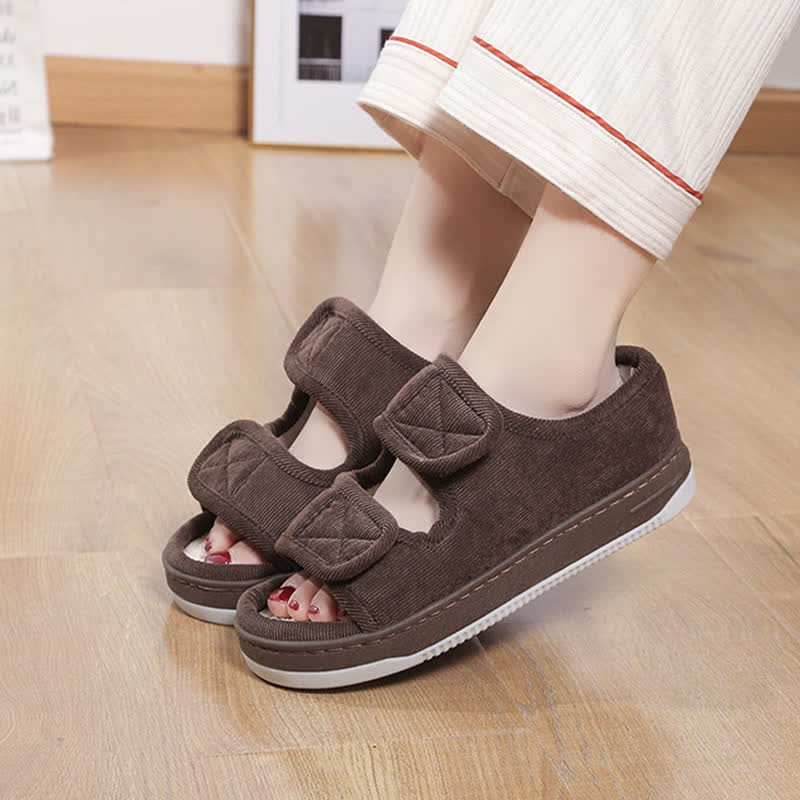 Chaussons antidérapants réglables grande taille - Café - EU47-48 (US12-13) - image 12