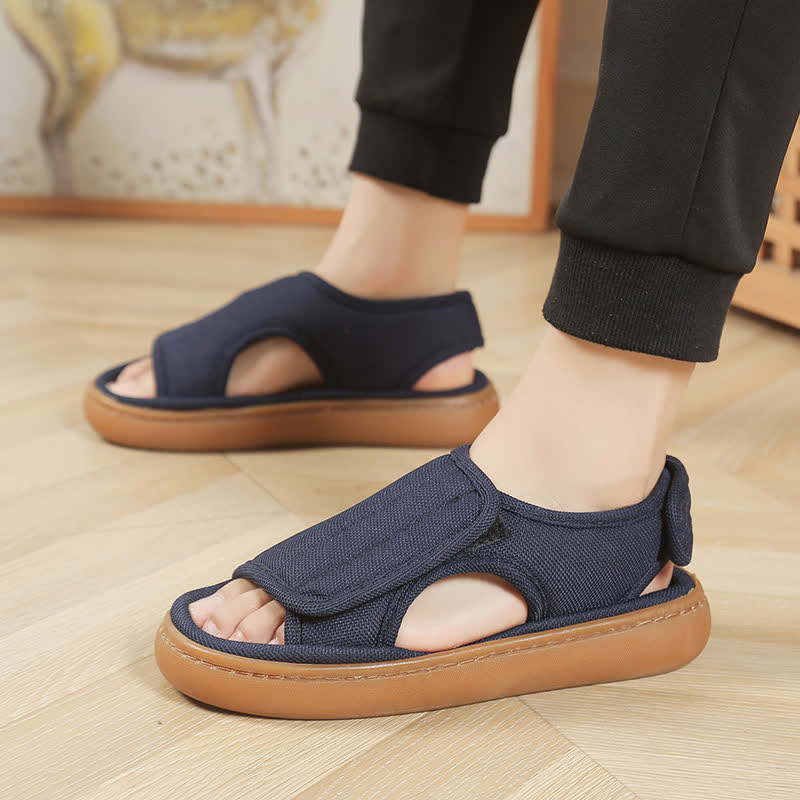 Chaussons antidérapants réglables grande taille, faciles à enfiler - Bleu - EU47-48 (US12-13) - image 4