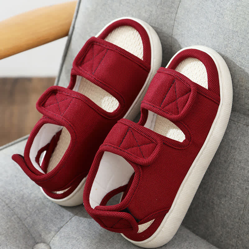 Chaussons antidérapants à velcro grande taille faciles à enfiler - image 7