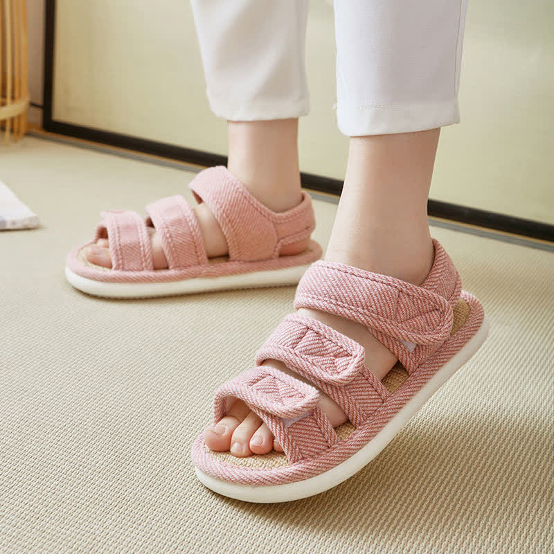 Chaussons en lin respirants à velcro grande taille - image 10