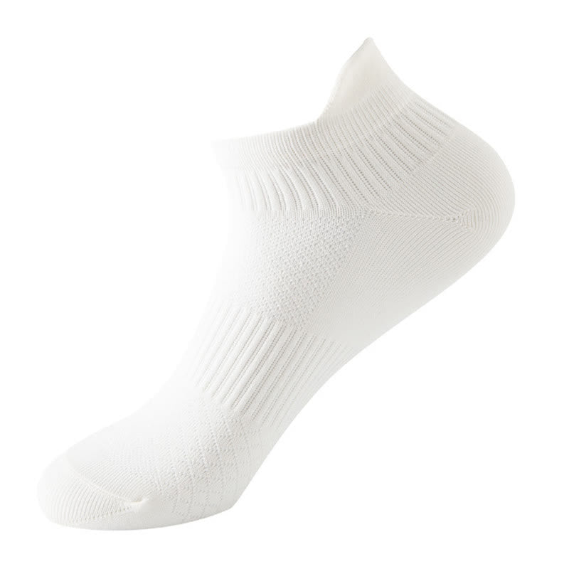 Chaussettes de compression de course à pied à séchage rapide de couleur unie (8 paires) - Blanc - EU40-44 (US7-10) - image 16