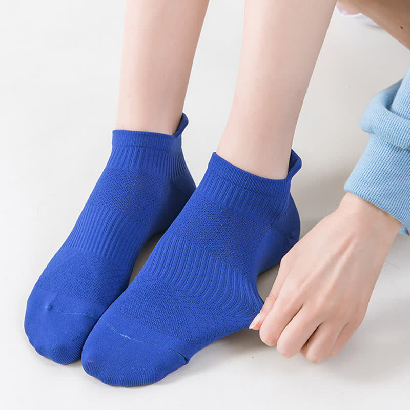 Chaussettes de compression de course à pied à séchage rapide de couleur unie (8 paires)