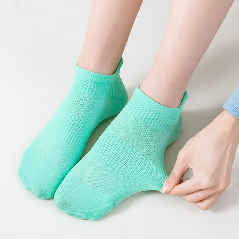 Chaussettes de compression de course à pied à séchage rapide de couleur unie (8 paires)
