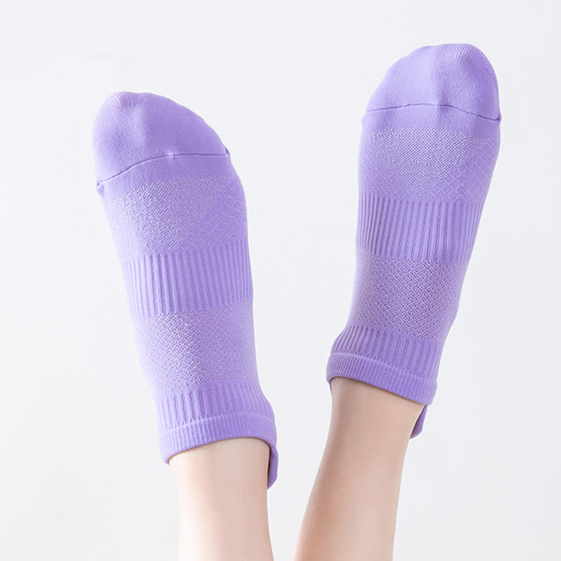 Chaussettes de compression de course à pied à séchage rapide de couleur unie (8 paires)