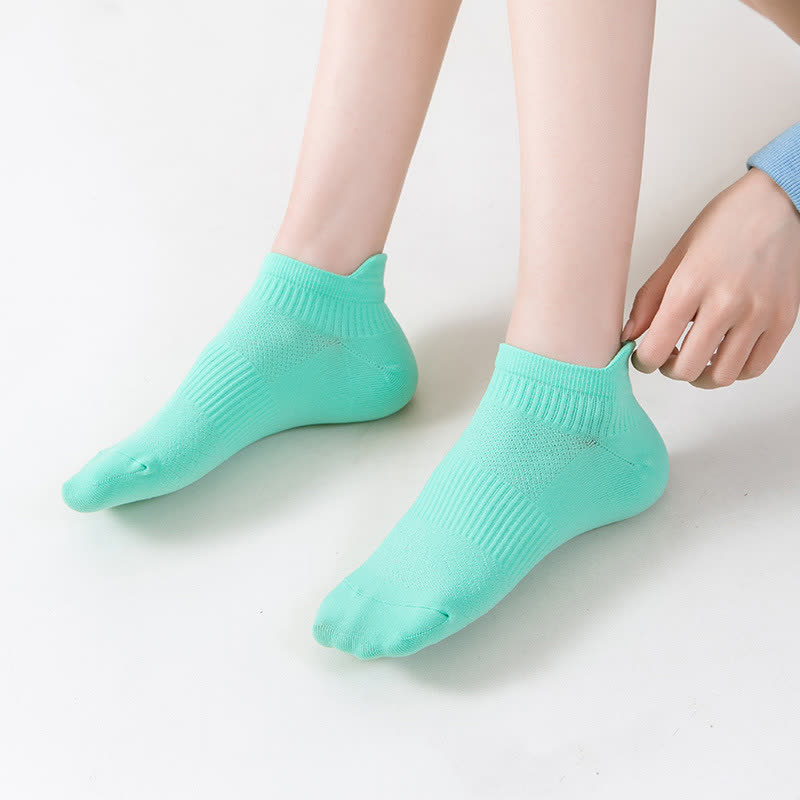 Chaussettes de compression de course à pied à séchage rapide de couleur unie (8 paires)
