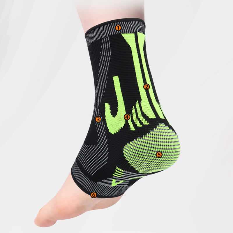 Chevillères de sport en tricot extensible à rayures
