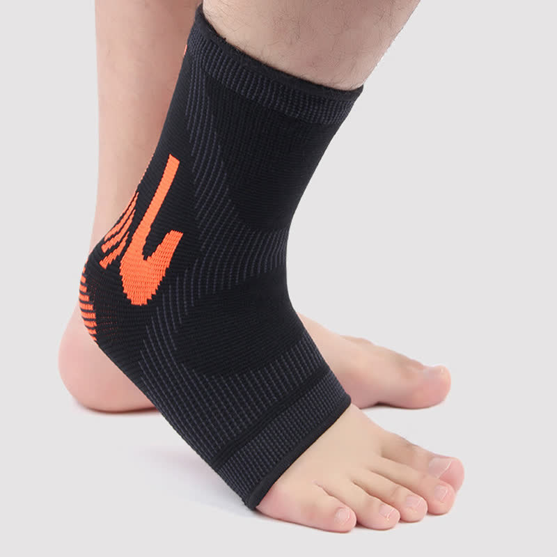 Chevillères de sport en tricot extensible à rayures
