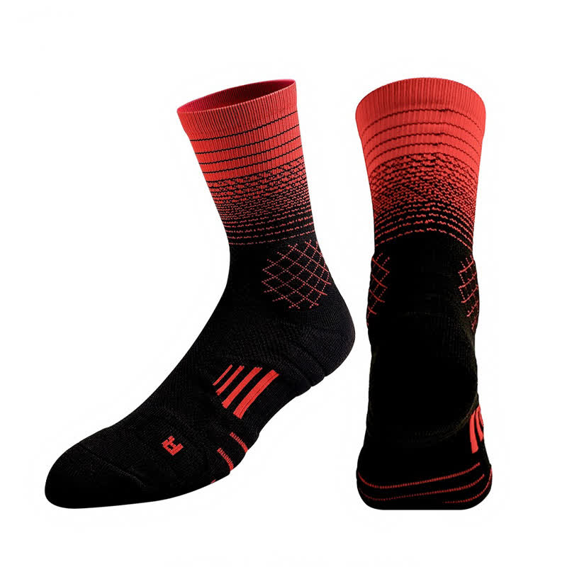 Chaussettes de compression Gradient Sports Quarter (7 paires) - Noir et rouge - EU37-45 (US4-11) - image 11