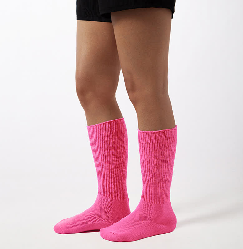Chaussettes hautes en maille respirante - Fuchsia - EU36-40 (US3-7) - image 14