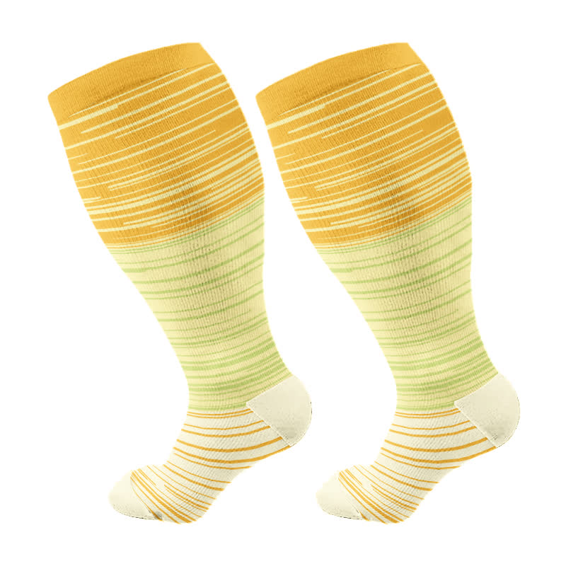 Chaussettes de compression à rayures dégradées grande taille