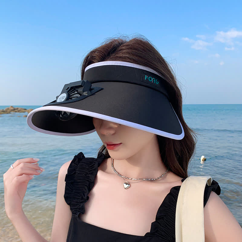 Chapeau à visière rechargeable pour ventilateur d'extérieur (lot de 2)