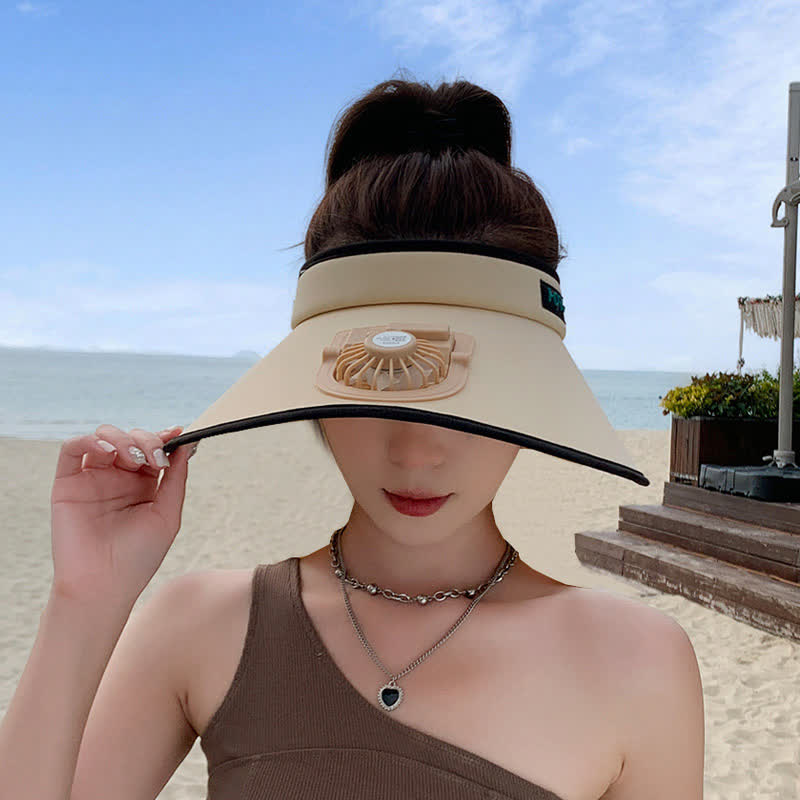 Chapeau à visière rechargeable pour ventilateur d'extérieur (lot de 2)