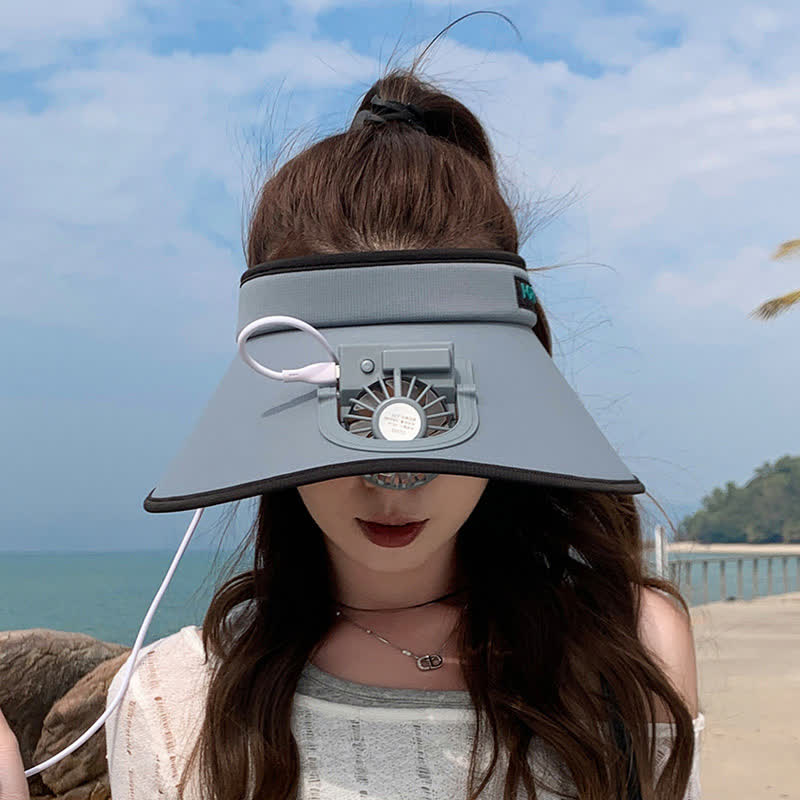 Chapeau à visière rechargeable pour ventilateur d'extérieur (lot de 2)