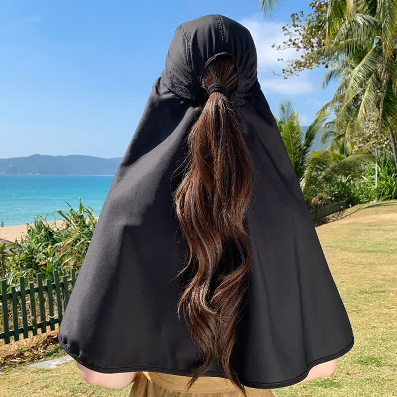 Chapeau de soleil imperméable à large bord avec rabat pour le cou (lot de 2)